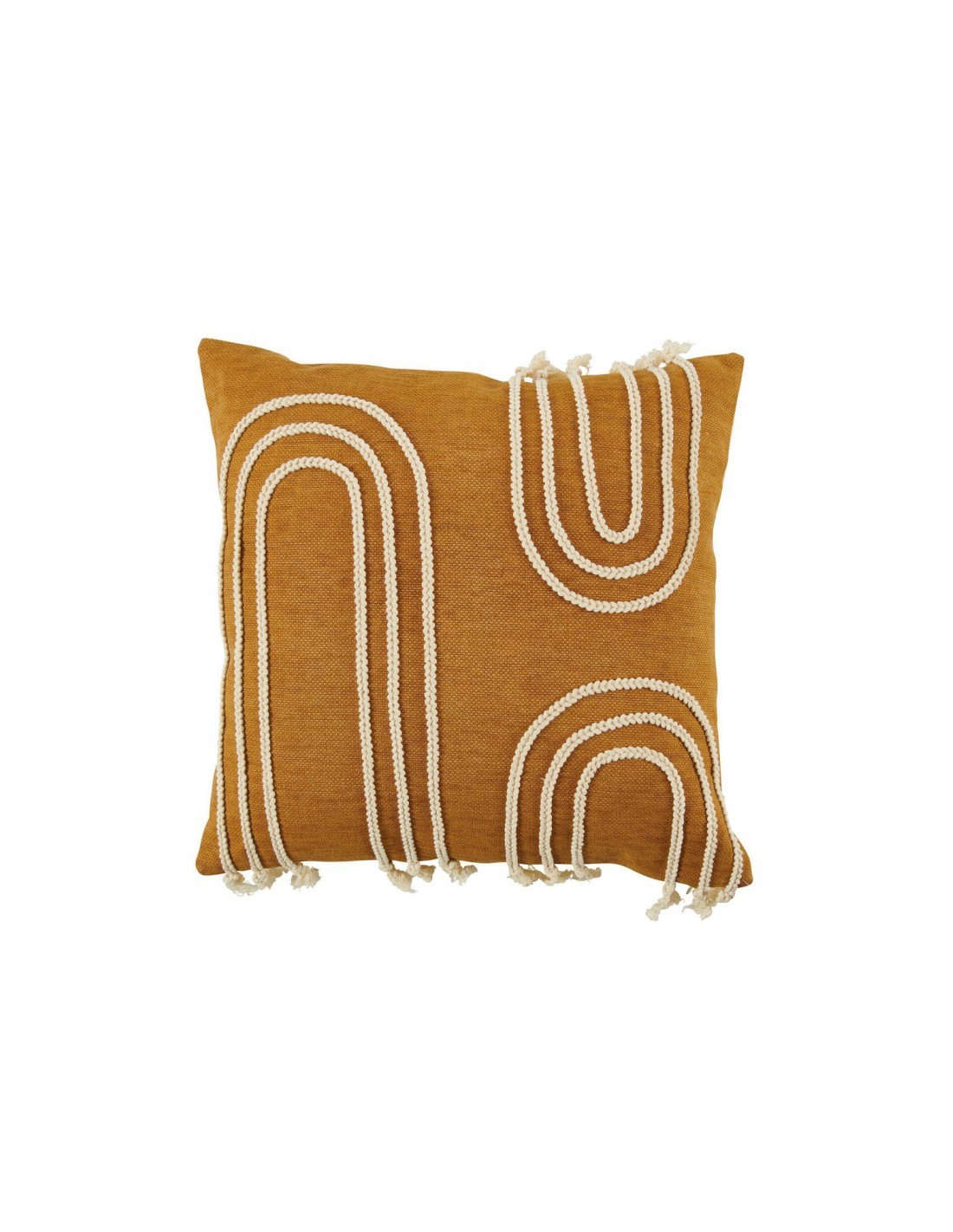 Coussin Chemin - Ocre - Beige